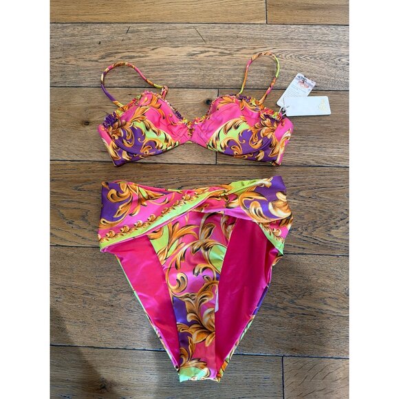 Agua Bendita X REVOLVE Irene Bikini Top & Lily Bikini Bottom Fuchsia Roche Women - Picture 8 of 13